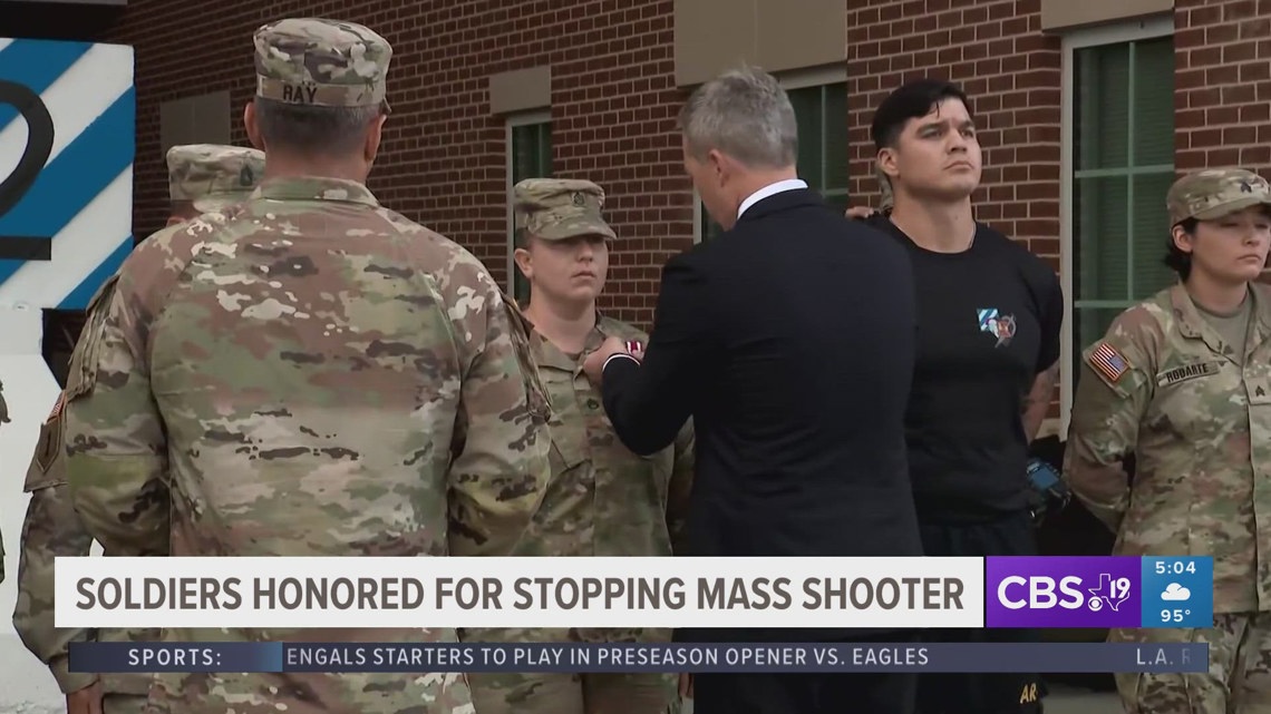 Six soldiers honored for stopping mass shooter at Fort Stewart | cbs19.tv