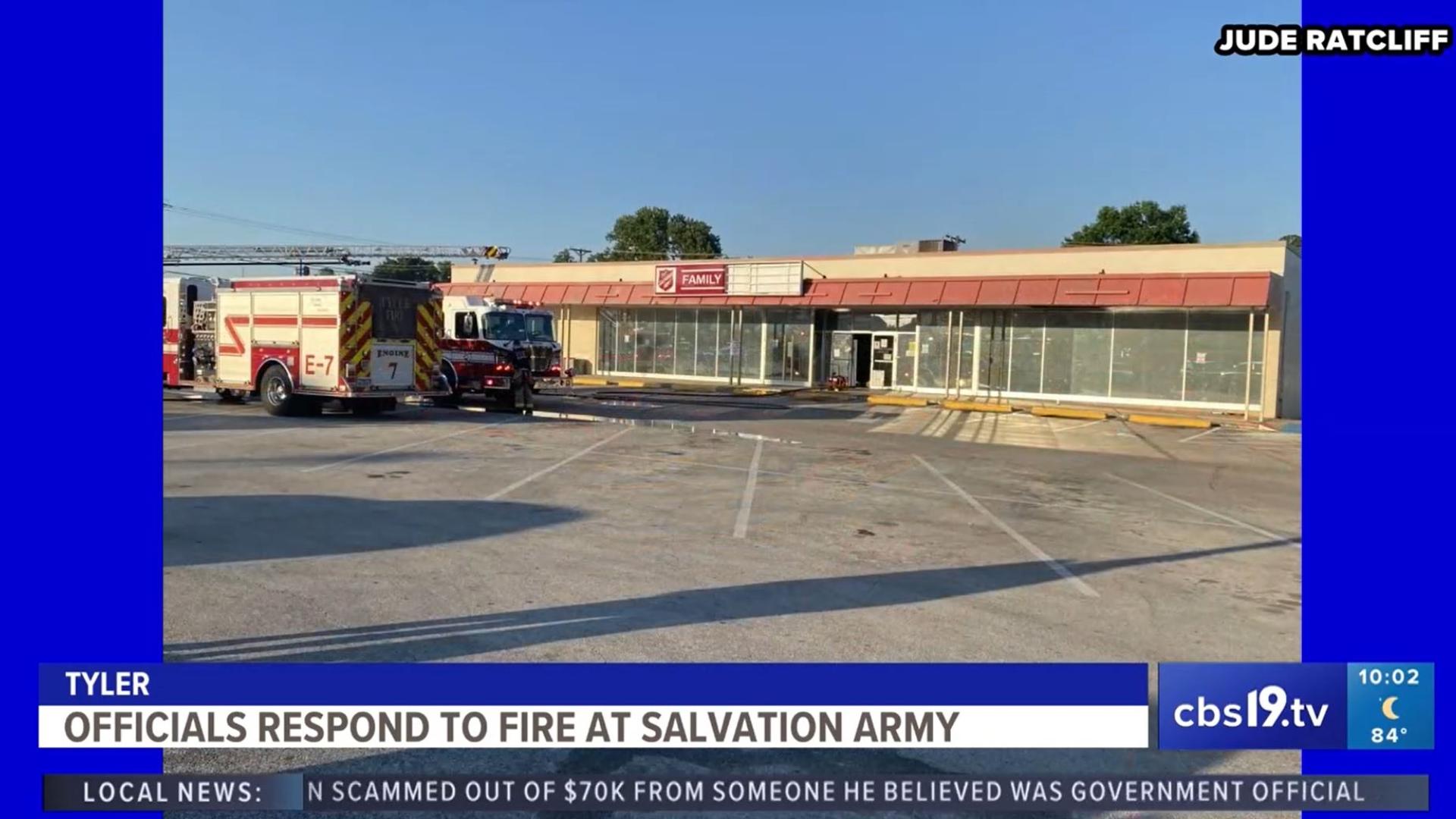 Officials responding to structure fire at Salvation Army in Tyler ...