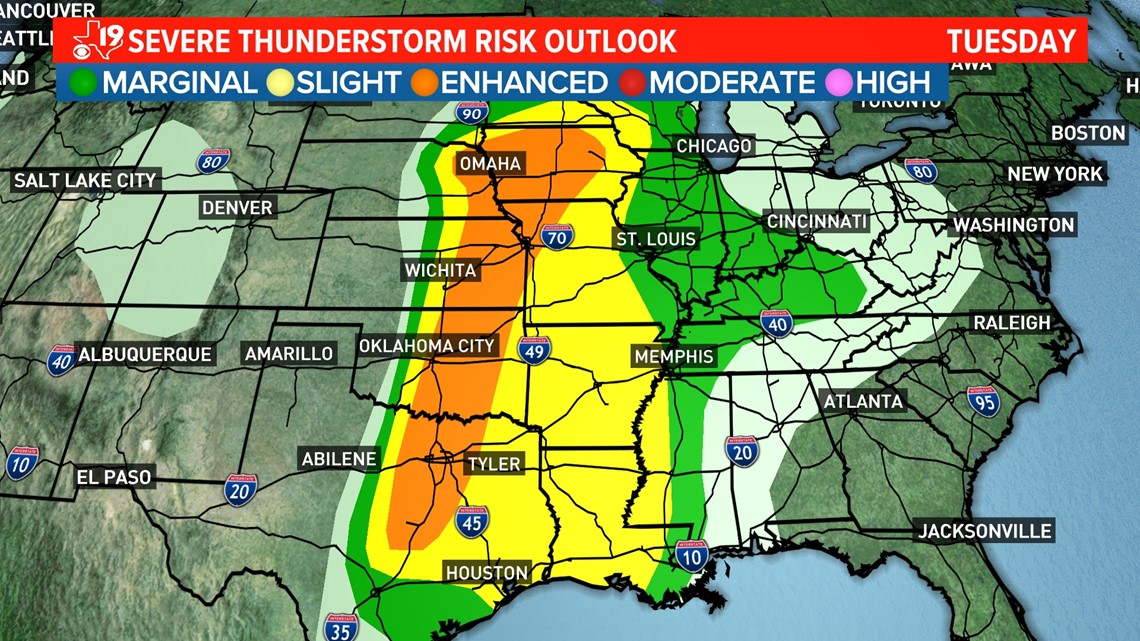 On Tuesday, East Texas will experience another round of storms | cbs19.tv