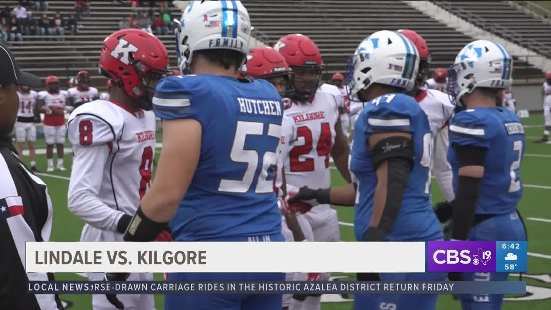 Kilgore defeats Lindale by 63-37.