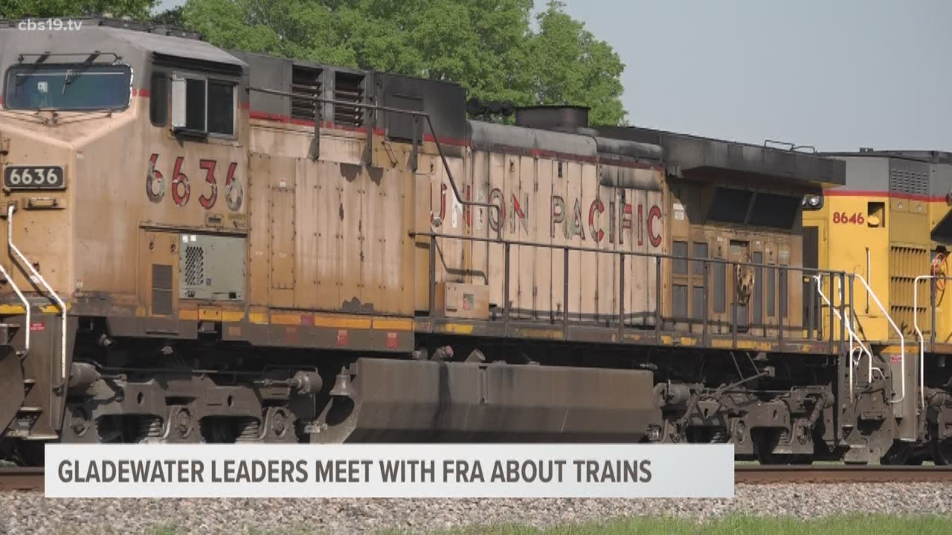 FRA has told Gladewater leaders to begin documenting when an Union Pacific train blocks the Gregory Lane crossing for an extended period of time. FRA says it will begin fining Union Pacific or the conductor.