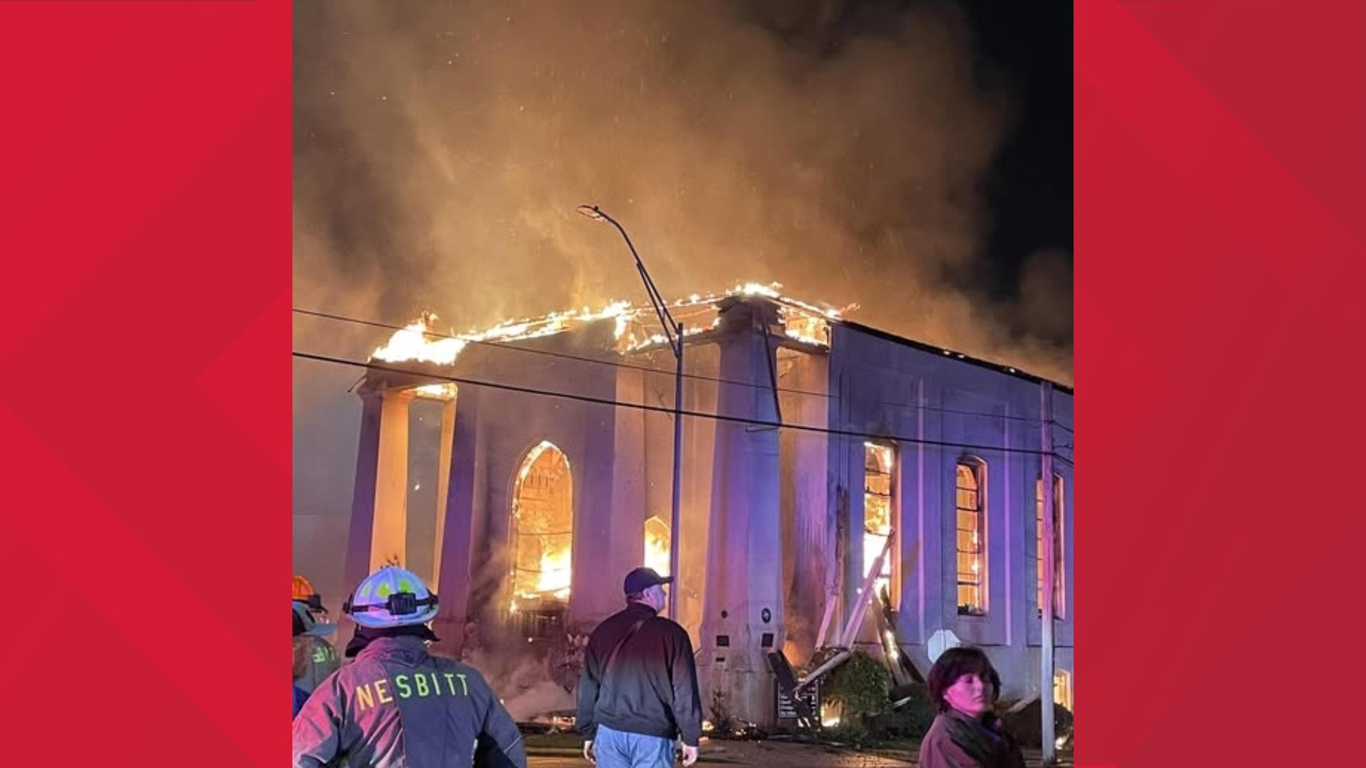 Historic Texas Church Destroyed After Massive Fire Cbs19 Tv