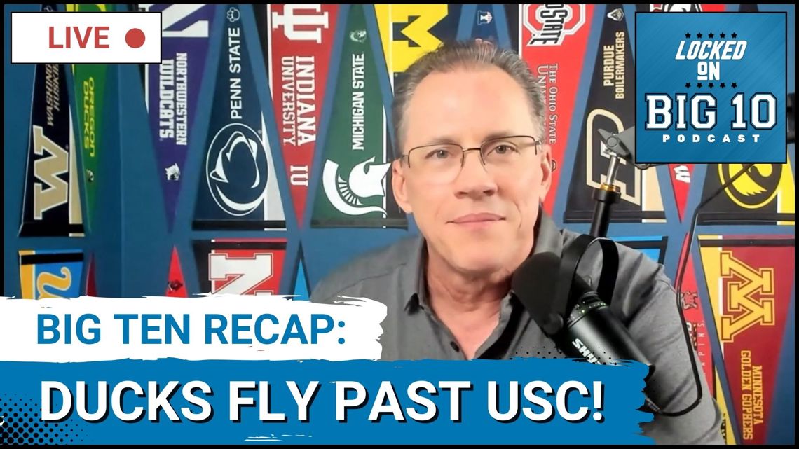 LIVE REACTION: Oregon Football PUNCHES Playoff Ticket and ELIMINATES USC? B1G RECAP!