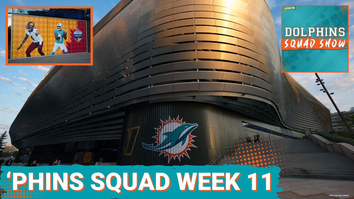 DOLPHINS SQUAD: Miami DOLPHINS in SPAIN, Washington COMMANDERS PREVIEW, Momentum, Injury Updates