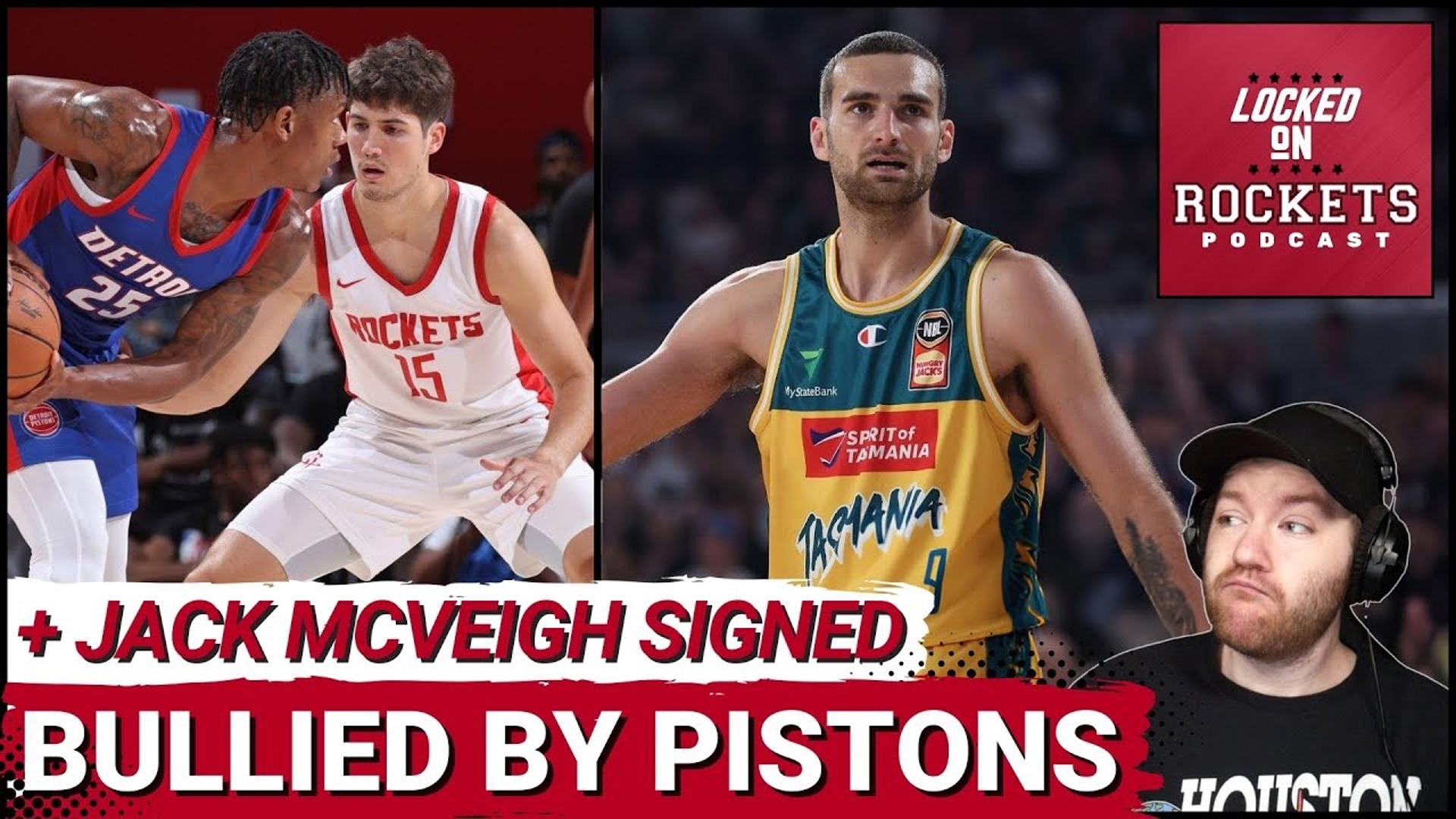 Why Houston Rockets Got Bullied By Detroit Pistons + NBL Star Jack McVeigh Signs Two-Way Contract