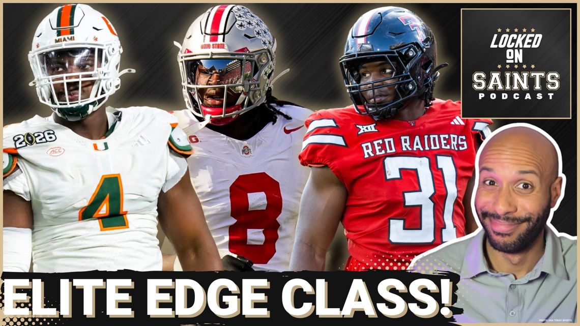 ELITE EDGEs: New Orleans Saints DE Targets To Watch At NFL Combine Led By Arvell Reese, David Bailey