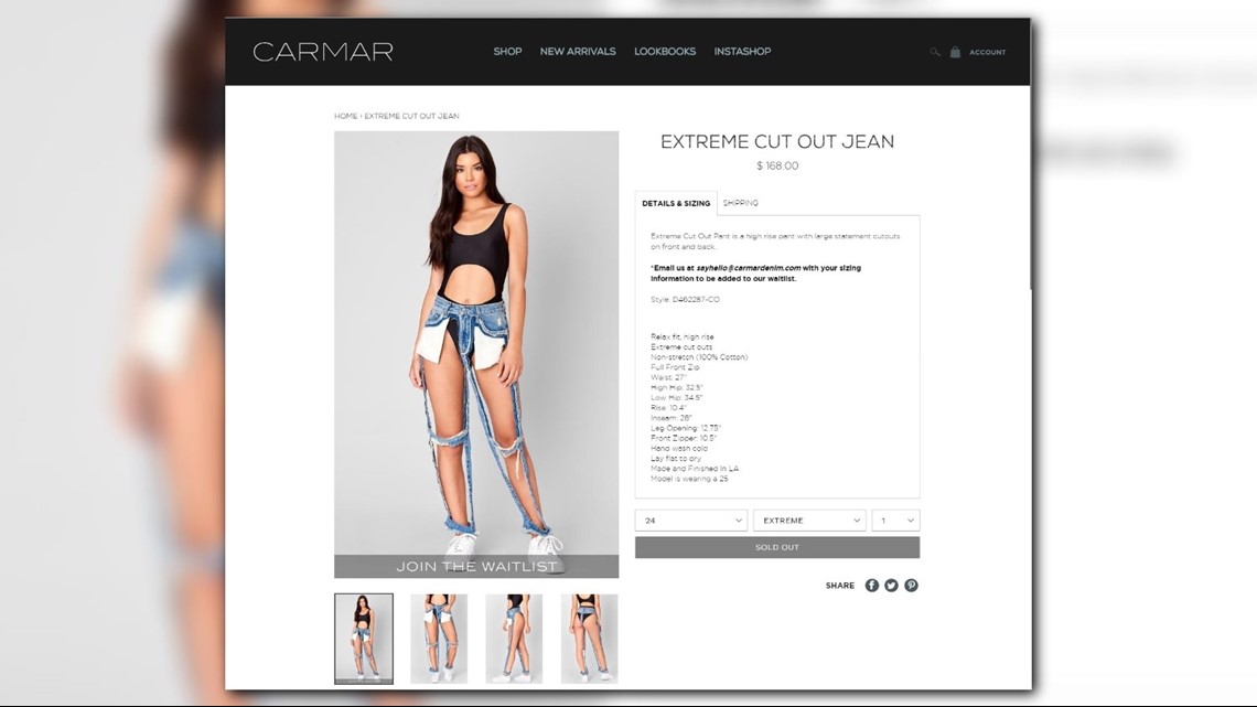 New 'Extreme Cut Out' jeans for $168 spark confusion on Twitter