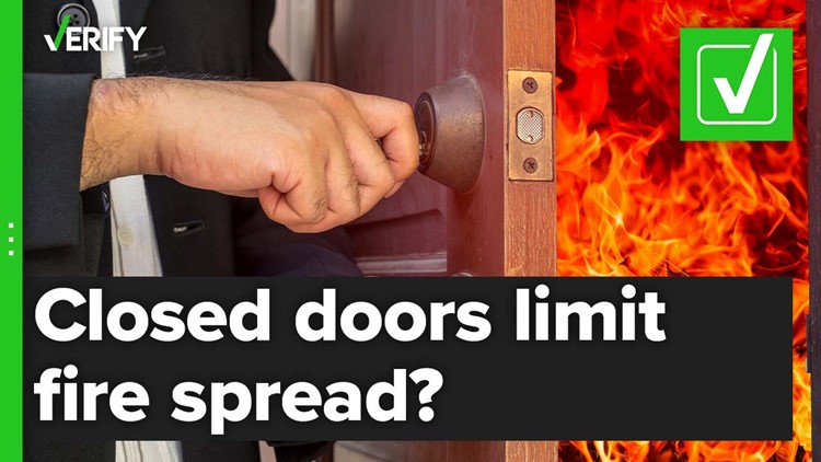 Leaving doors open can allow smoke and fire to spread faster
