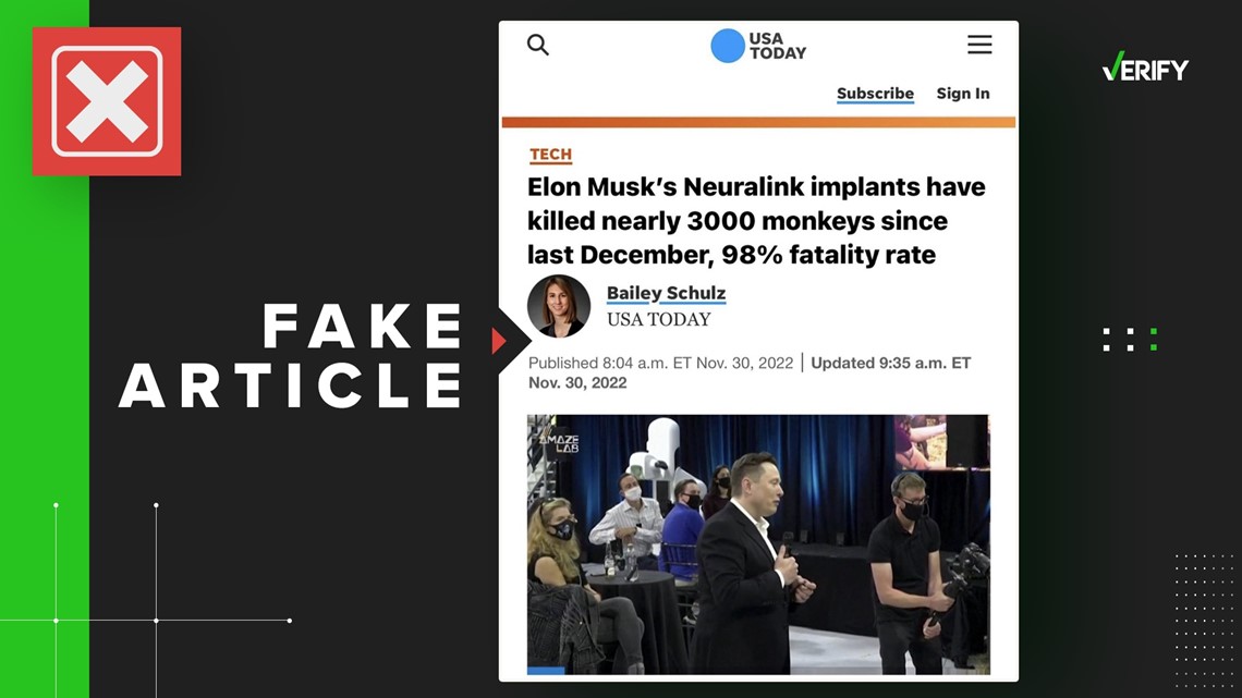 USA TODAY didn’t report 3,000 Neuralink monkey deaths