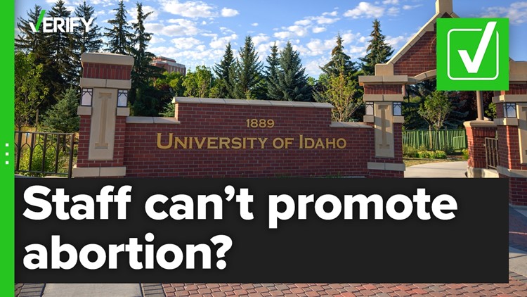 Yes, the University of Idaho told staff they could be fired or charged for promoting abortion, contraception