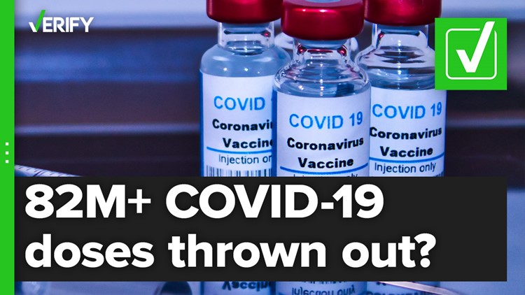 More than 82 million doses of COVID-19 vaccines have been thrown out
