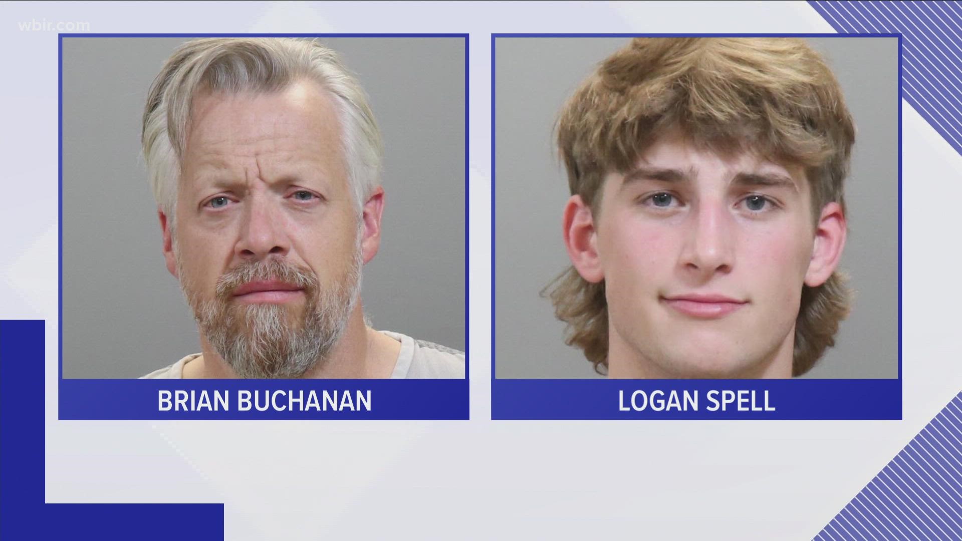 Both men face disorderly conduct charges, with one also facing public intoxication and the other charged with evading arrest.
