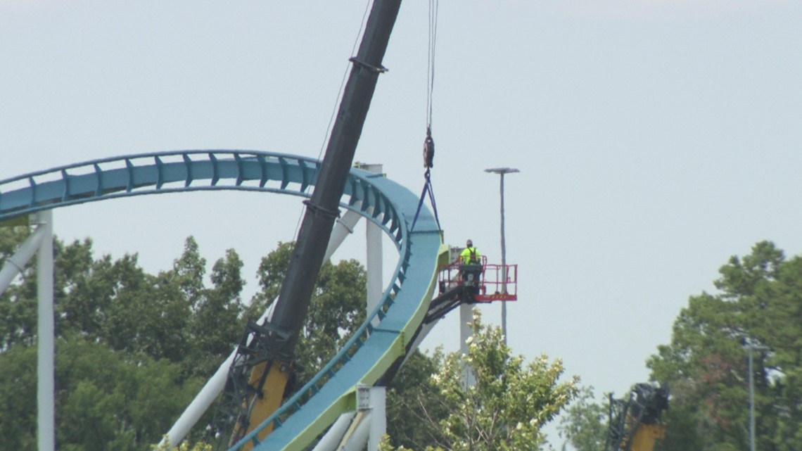 Carowinds Begins Process Of Replacing Cracked Fury 325 Beam | Cbs19.tv