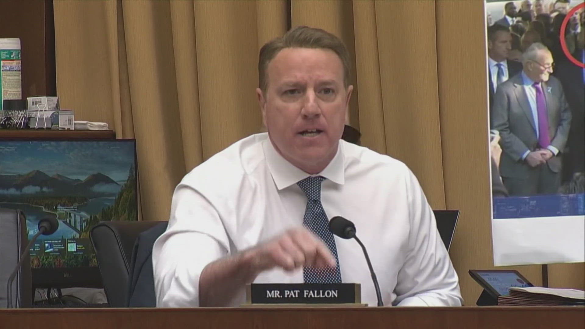 Rep. Pat Fallon (R-Sherman) questioned acting Secret Service Director Ronald Rowe on his decision to attend a 9/11 memorial, accusing him of compromising security. 