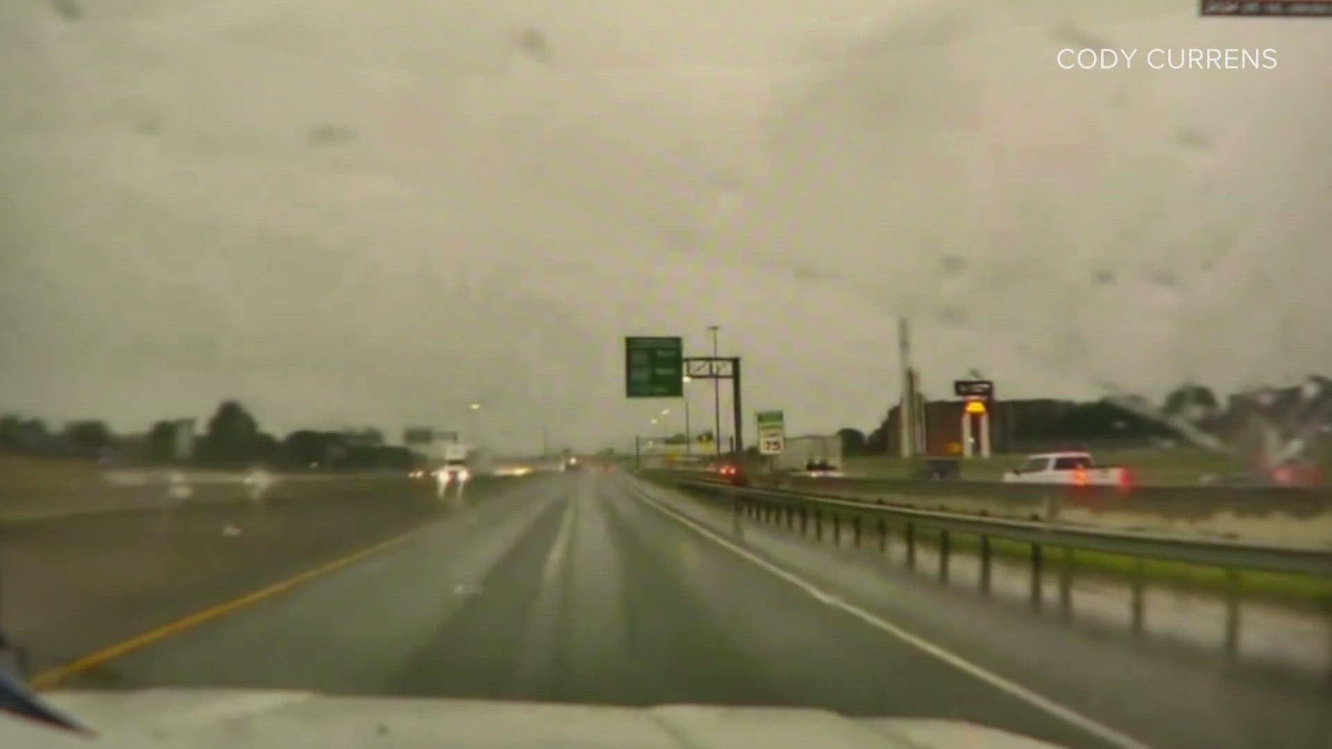 Garrett Beck, an electrician, recognized his work truck in a social media video showing lightning strike the vehicle.