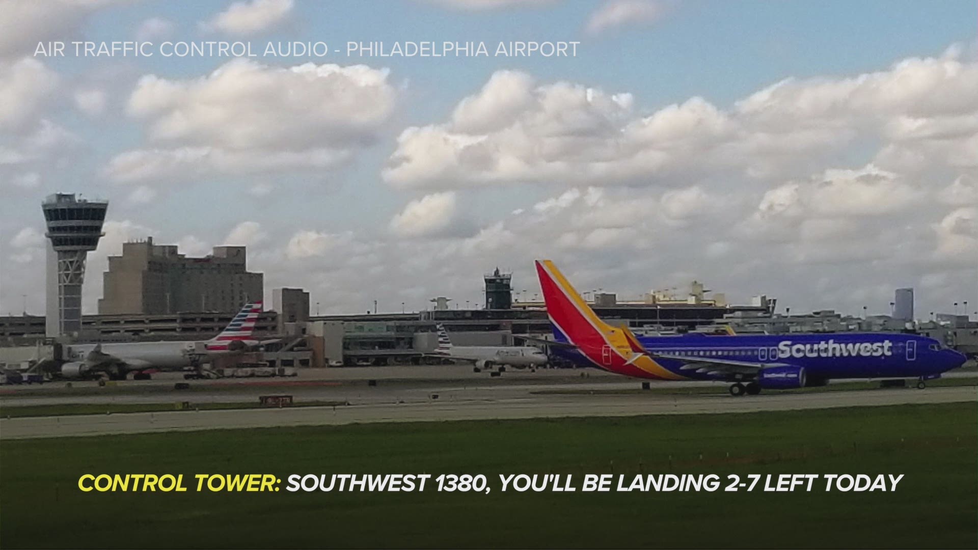 Hear air traffic controllers and the pilot of a Dallas-bound flight navigate a catastrophic engine failure and the ensuing emergency landing in Philadelphia.