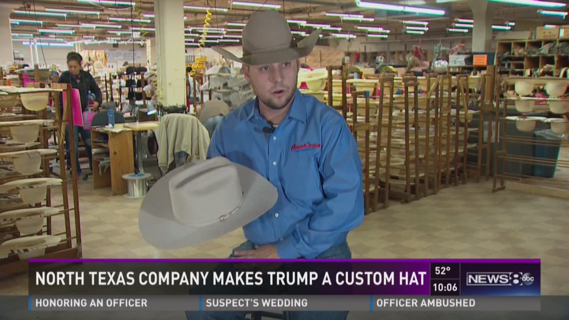 American Hat Company in Bowie, Texas, was given a special request by the president-elect. Todd Unger has more.