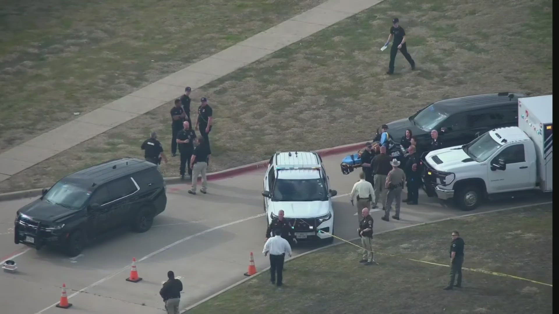 Officials say two suspects are in custody.