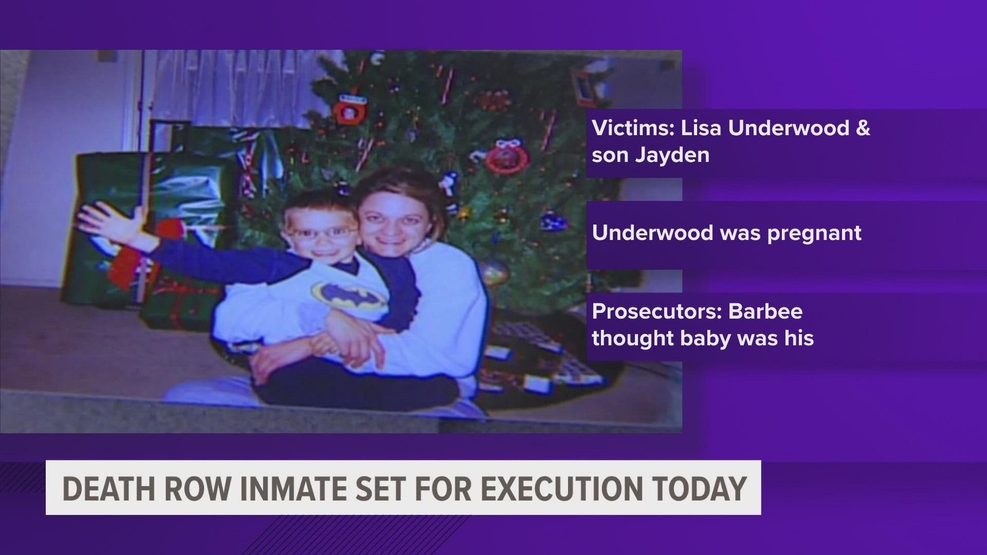 A judge put Barbee's execution on pause, but it's now scheduled for Wednesday night.
