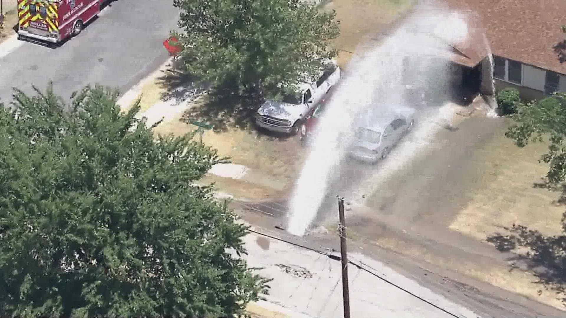 Homeowner Donald Campbell said he woke up to loud sounds as the gushing water showered his home and flooded his vehicles.