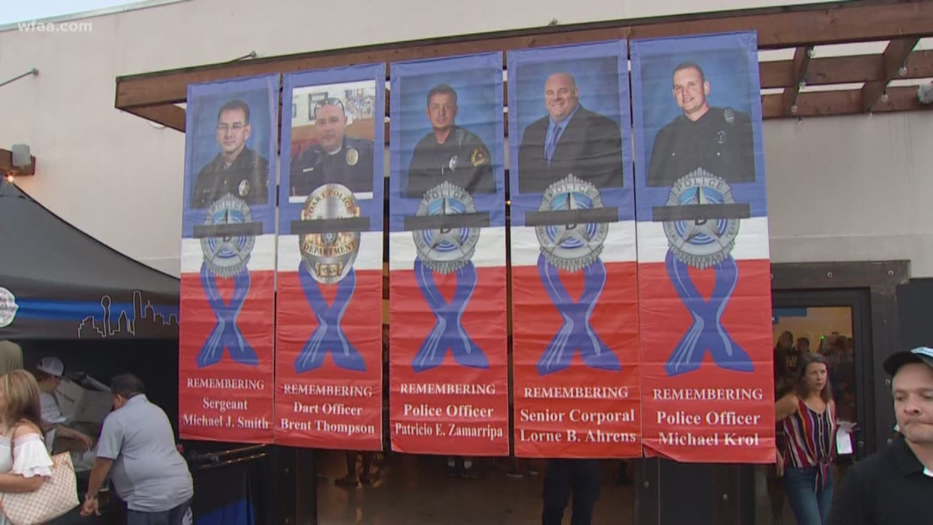 Five police officers were killed in downtown Dallas during a peaceful protest on July 7, 2016.