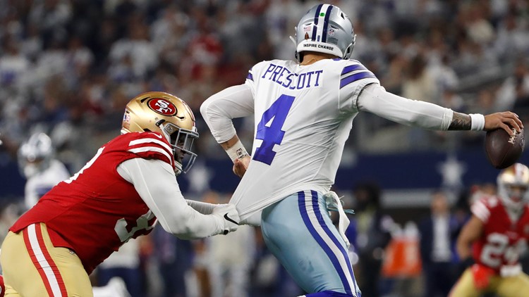 Cowboys fans hurl beer bottles, team self-destructs in embarrassing and mistake-riddled playoff loss to 49ers