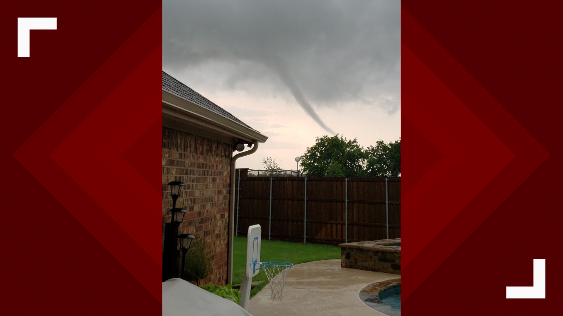 A viewer sent us this video of the tornado over Fate