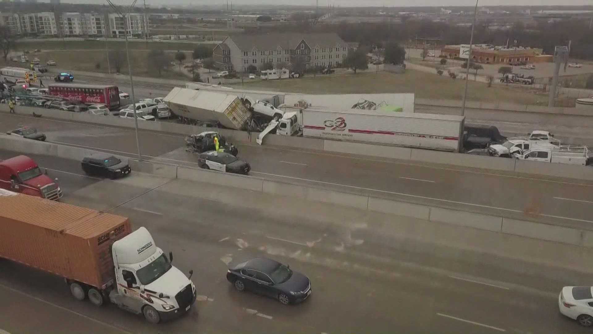 texas pile up video live