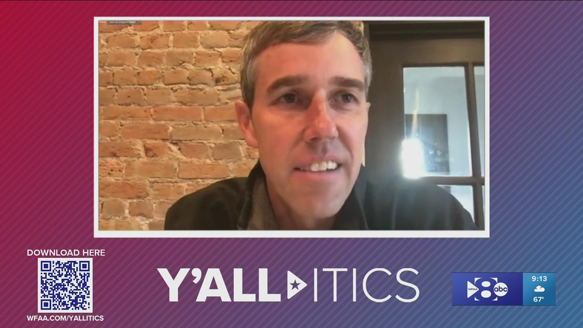 Ninety minutes after announcing his campaign for governor, O'Rourke joined the Y'all-itics podcast.