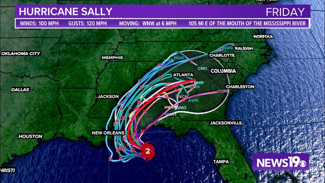 hurricane sally rainfall totals map