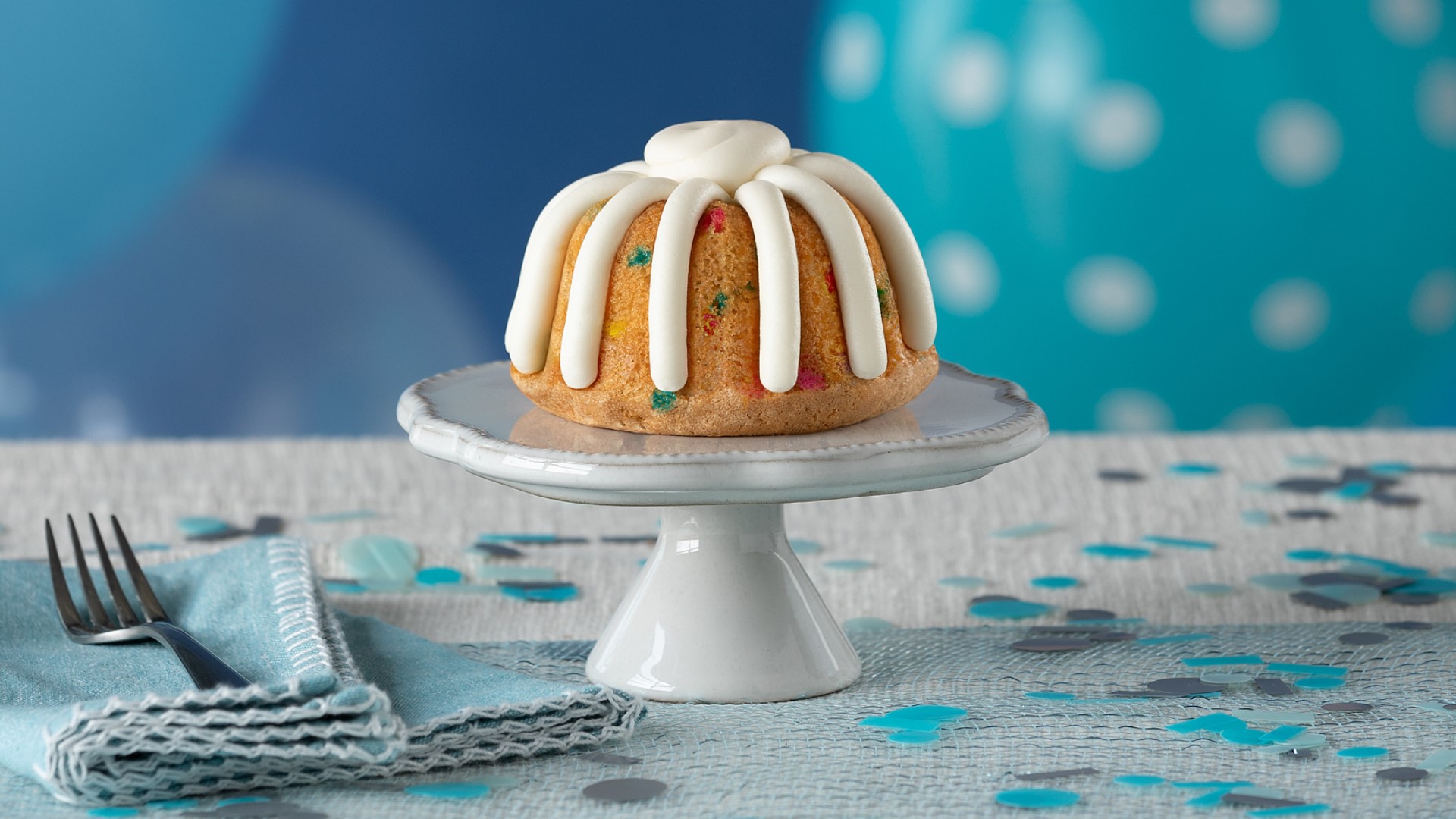 On Thursday, Sept. 1, the bakery will give the first 250 guests at each location a free Confetti Bundtlet.