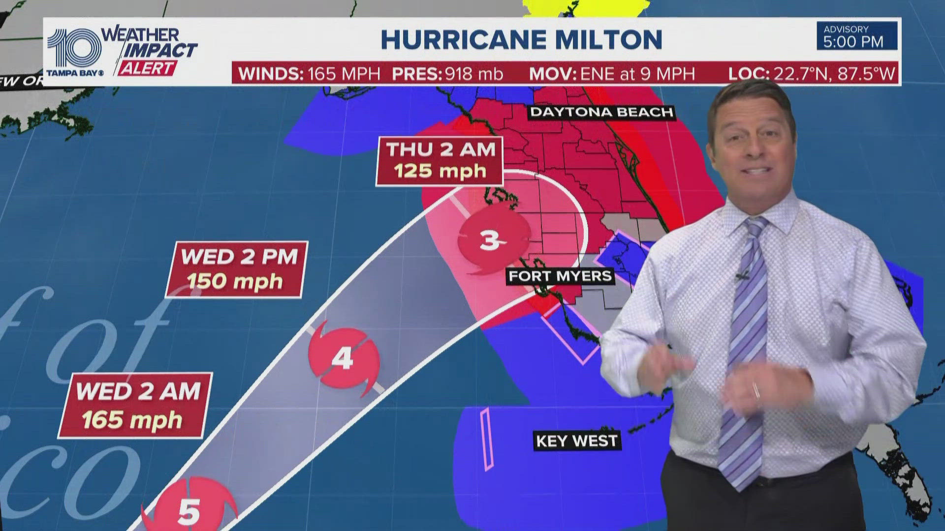 Hurricane and storm surge warnings have been issued for Florida's west coast, including the Tampa Bay area.