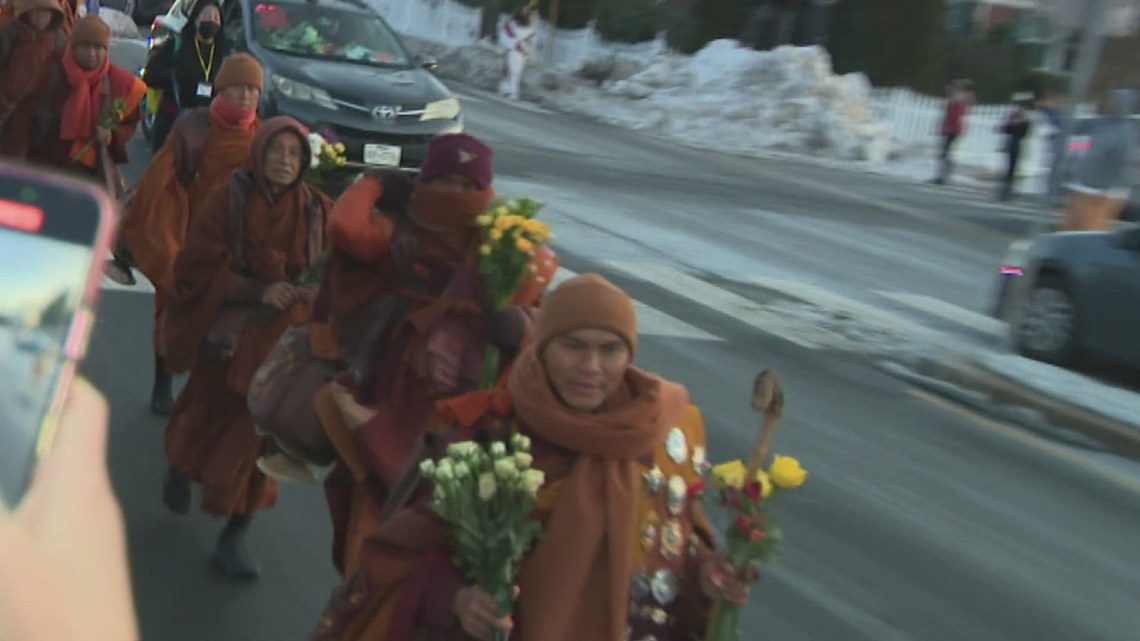 NOW: Buddhist monks visit DC's National Cathedral