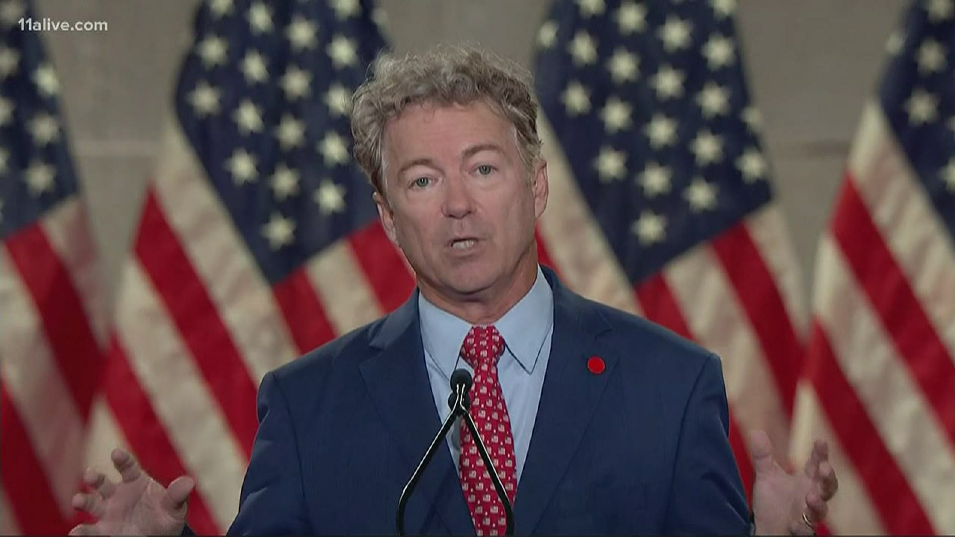 Paul gave a speech on the second night of the convention.