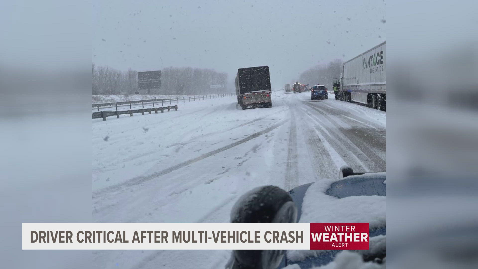 Michigan State Police said I-94 had to be shut down in both directions at the Hartford Exit 46 due to a wreck. Here's a look at the conditions. 